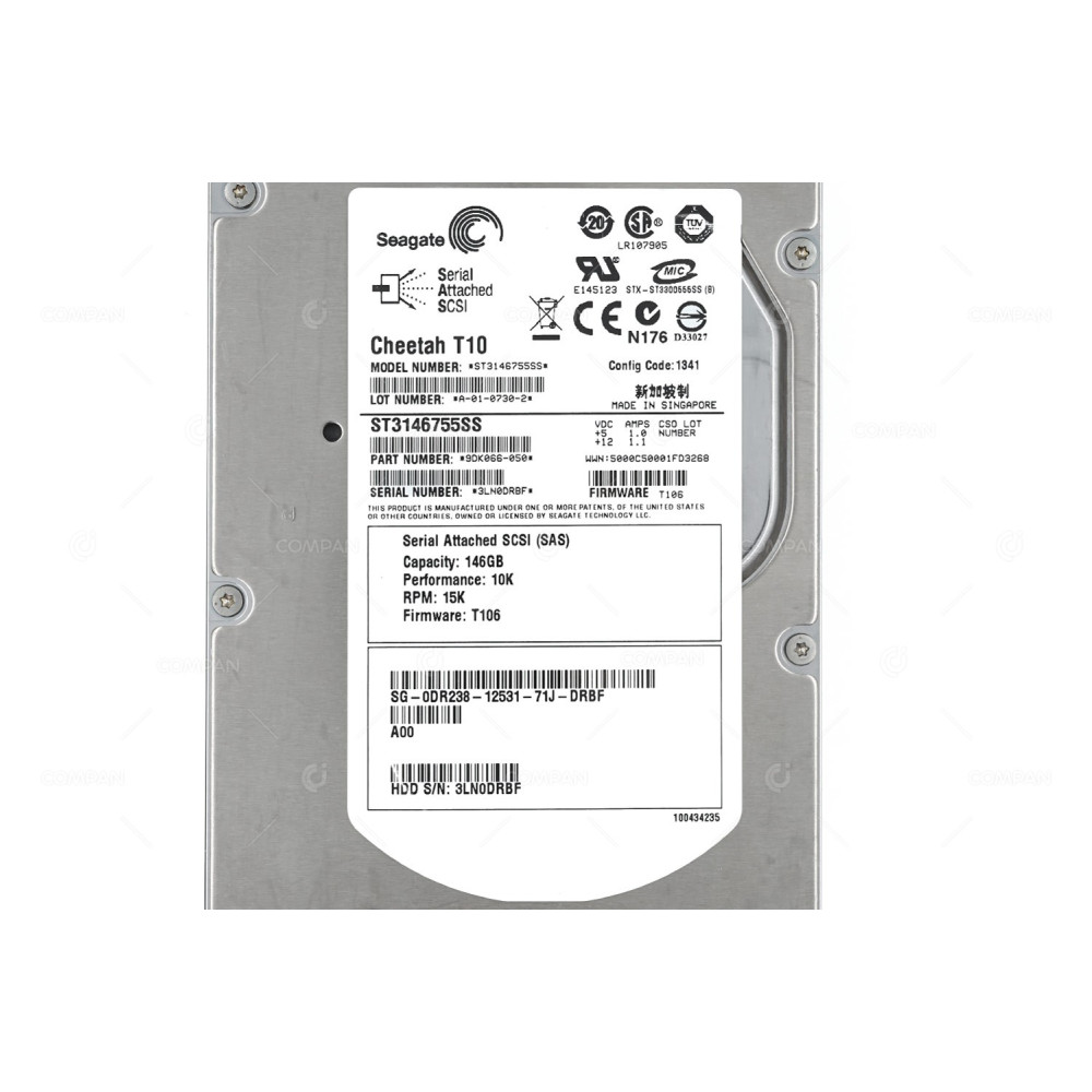 DR238 DELL HDD 146GB 10K SAS 3G 3.5" LFF HOT-SWAP